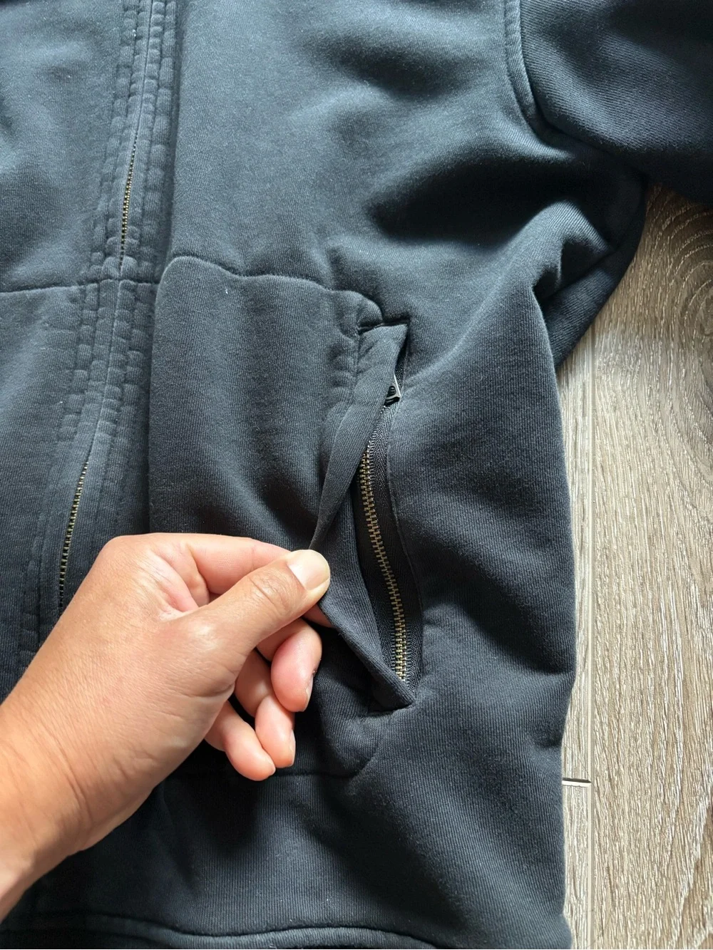 Banana Republic Black Full-Zip Windbreaker Hoodie